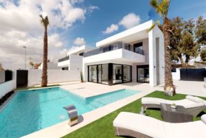 Elisa Beach Villas - Modell Cristina, 3 soveroms flott villa nær sjøen ved Mar Menor