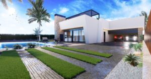 Perla Lux Villas, 3 soveroms villa med takterrasse og basseng i San Javier