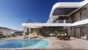 Villas Qala, 3 soveroms duplex villa med valgfritt svømmebasseng og takterrasse i Los Alcazares